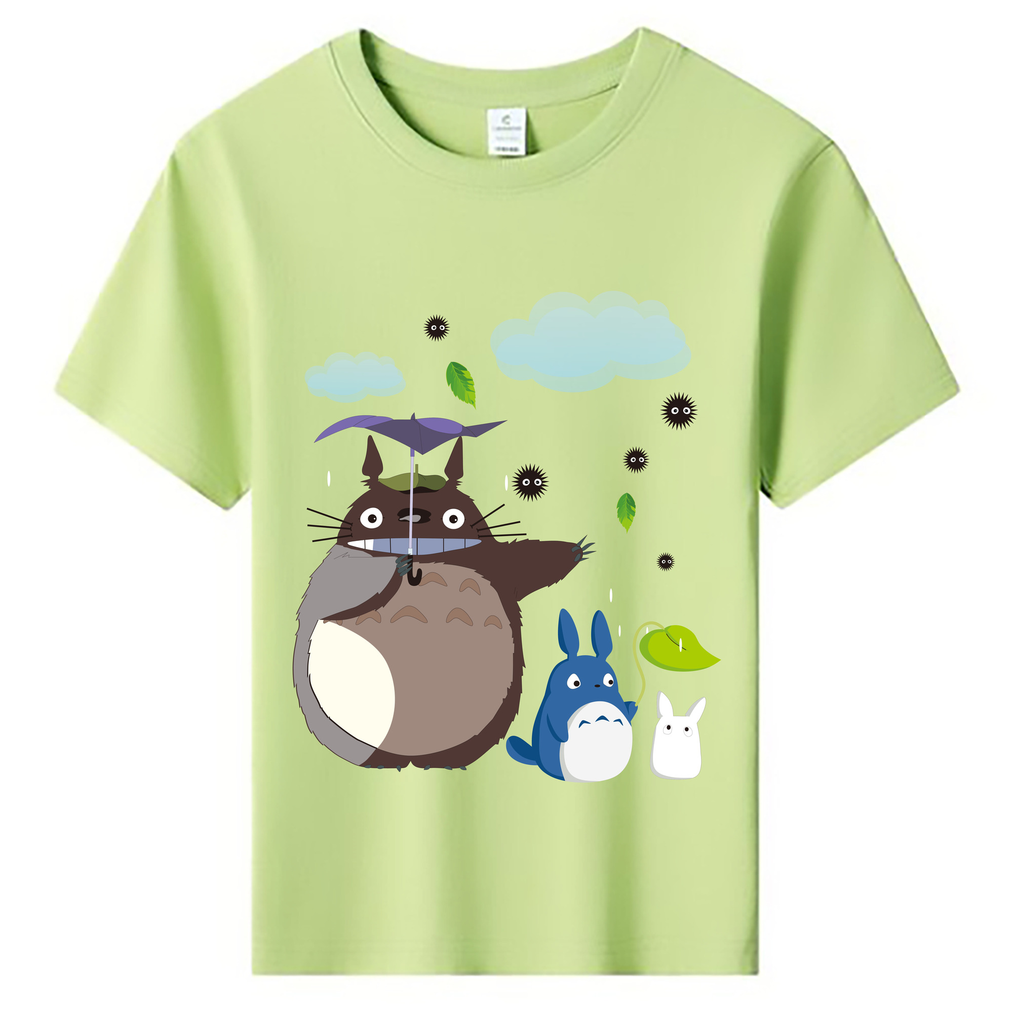 （画像用） となりのトトロ 草壁メイ 草壁サツキ My Neighbor Totoro Satsuki Kusakabe Mei Kusakabe 綿100％キッズTシャツ（フロントプリント）